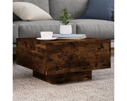 vidaXL Coffee table 55x55x31cm wood smoked oak, side table, living room table, center table, sofa table, accent table