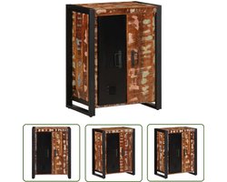 vidaXL Commode - Dressoir - Dressoir 55x35x70 cm massief gerecycled hout meerkleurig - Opslag - Houten Meubel - Industrieel Design