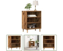 vidaXL Commode - Dressoir - Dressoir 57x35x75 cm bewerkt hout oud houtkleurig - Vintage Dresser - Oude Houtstijl - Opbergkast