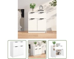 vidaXL Commode - Dressoir - Dressoir 60x30x70 cm bewerkt hout wit - Opbergkast - Salontafel - Woonaccessoires