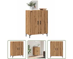 vidaXL Commode - Dressoir - Dressoir 69,5x34x90 cm bewerkt hout artisanaal eikenkleur - Opslagoplossing - Houten Dressoir - Landelijk Dressoir