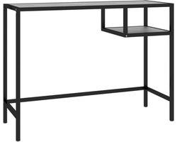 vidaXL - Computerbureau - 100x36x74 - cm - gehard - glas - zwartmarmerkleurig