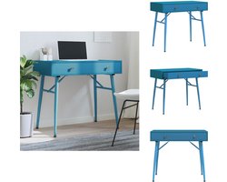 vidaXL Computerbureau - Computerbureaus - Bureau - Laptoptafel - Computerbureau in antieke stijl met lade 90x50x76,5 cm groen