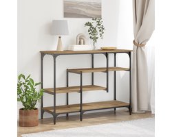 vidaXL - Console - Tafel - artisanaal - eikenkleurig - 100 - x - 35 - x - 75 - cm