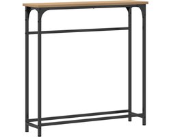 vidaXL - Console - Tafel - artisanaal - eikenkleurig - 75 - x - 19.5 - x - 75 - cm