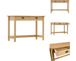 vidaXL Console Tafel - Console Tafels - Consoletafel - Consoletafels - Wandtafel Hill 2 lades 110x45x74 cm massief grenenhout