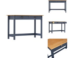 vidaXL Console Tafel - Console Tafels - Consoletafel - Consoletafels - Wandtafel Hill 2 lades 110x45x74 cm massief grenenhout grijs