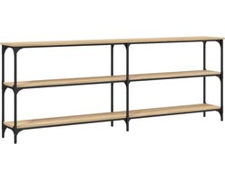 vidaXL - Consoletafel - Sonoma - Eiken - 200x29x75 - cm - Bewerkt - Hout