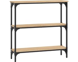vidaXL - Consoletafel - Sonoma - Eiken - 75x22,5x75 - cm - Bewerkt - Hout