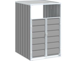 vidaXL - Containerberging - voor - 1 - container - 72x81x115 - cm - staal - grijs