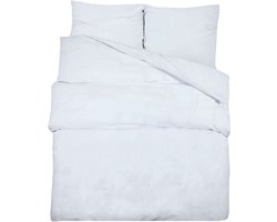 vidaXL - Dekbedovertrekset - 135x200 - cm - katoen - wit