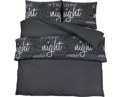 vidaXL - Dekbedovertrekset - 135x200 - cm - katoen - zwart - en - wit