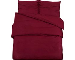 vidaXL - Dekbedovertrekset - lichtgewicht - 135x200 - cm - microvezel - bordeaux