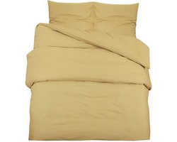 vidaXL - Dekbedovertrekset - lichtgewicht - 135x200 - cm - microvezel - taupe