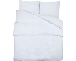 vidaXL - Dekbedovertrekset - lichtgewicht - 135x200 - cm - microvezel - wit