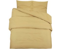vidaXL - Dekbedovertrekset - lichtgewicht - 140x200 - cm - microvezel - taupe