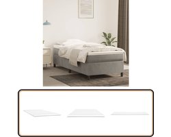 vidaXL Dekmatras - 90x200 cm - Comfortabel - Wit Dekmatras - Topper - Matrasbeschermer - Hoofdkussen - Slaapcomfort