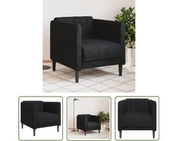vidaXL Designstoel - Fauteuil - Fauteuil stof zwart - Zitzak - Lounge Stoel - Velours Fauteuil