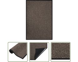 vidaXL Deurmat - Deurkast - Deurmat 80x120 cm beige - Welkomstdruk - Vloermat - Binnenmat
