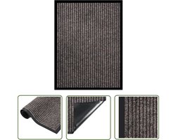 vidaXL Deurmat - Deurklink - Deurmat 60x80 cm gestreept beige - Halmat - Interieurdecoratie - Vloerkleden