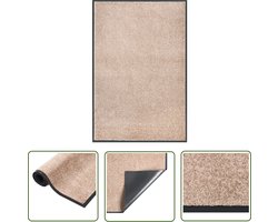 vidaXL Deurmat - Deurklink - Deurmat 80x120 cm beige - Halmat - Binnenmat - Vloermat