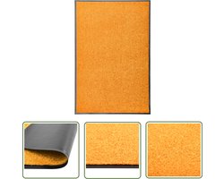 vidaXL Deurmat - Vloermat - Deurmat wasbaar 60x90 cm oranje - Interieurdecoratie - Antislip Mat - Polyamide Mat