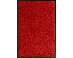 vidaXL - Deurmat - wasbaar - 40x60 - cm - rood