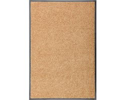 vidaXL - Deurmat - wasbaar - 60x90 - cm - crème