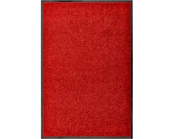 vidaXL - Deurmat - wasbaar - 60x90 - cm - rood