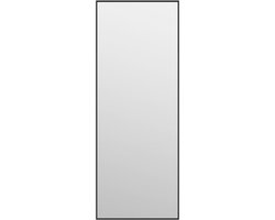 vidaXL - Deurspiegel - 30x80 - cm - glas - en - aluminium - zwart