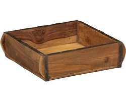 vidaXL - Dienblad - Bruin - 29 - x - 31 - x - 10 - cm - Massief - Gerecycleerd - Hout