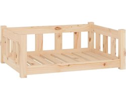 vidaXL Dog Bed 75.5x55.5x28 cm Solid Pine Wood, Dog Bed, Wooden Dog Bed, Pet Furniture, Pet Bed, Dog Furniture, Pet Furniture