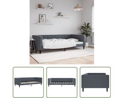 vidaXL Donkere Grijze Bank - Slaapbank - Slaapbank 100x200 cm fluweel donkergrijs - Fluweelbank - Tweepersoonsbank - Multifunctionele Bank