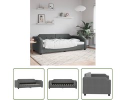 vidaXL Donkere Grijze Meubels - Slaapbank - Slaapbank 90x200 cm stof donkergrijs - Tweepersoons Bed - Daybed - Multifunctioneel Meubel