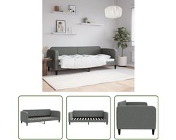 vidaXL Donkere Grijze Sofa - Slaapbank - Slaapbank 80x200 cm stof donkergrijs - Multifunctioneel Meubilair - Logeerbed - Stoffen Bank