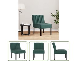 vidaXL Donkere Groene Stoel - Fluwelen Stoel - Stoel fluweel donkergroen - Salontafel - Eetkamerstoelen - Lounge Stoel