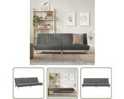 vidaXL Donkere Kleuren Meubels - Slaapbank - Slaapbank stof donkergrijs - Tweepersoonsbed - Lounge Sofa - Relax Stoffen Bank
