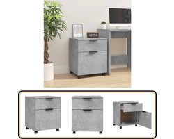 vidaXL Dossierkast 45x38x54 cm betongrijs Dossierkast - Houten Kasten - Grijze Meubels - Bureau Accessoires - Opbergkasten