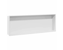 vidaXL - Douche - Niche - Wit - 90 - x - 30 - x - 9,5 - cm - Roestvrij - staal