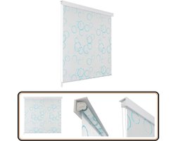 vidaXL Douche Rolgordijn 100x240 cm Bubbel Design Douchegordijn - Rolgordijn - Badkamerspiegel - Badkameraccessoires - Eva Folie
