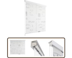 vidaXL Douche Rolgordijn 100x240 cm Splash Design Douchegordijn - Rolgordijn - Badkamerspiegel - Waterdicht - Eva
