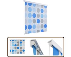 vidaXL Douche Rolgordijn 80x240 cm - Cirkel Design Rolgordijn - Badkamerspiegel - Douchegordijn - Badkameraccessoires - Waterdicht