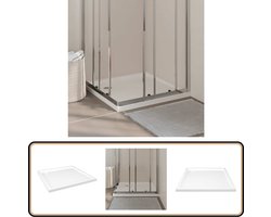 vidaXL Douchebak Vierkant - 80x80 cm - ABS Wit Douchebak - Douche Cabine - Modern Design - Witte Douchebak - Kleine Douchebak