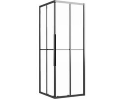 vidaXL - Douchecabine - 70x70x180 - cm - mat - ESG - zwart