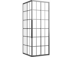 vidaXL - Douchecabine - 80x80x180 - cm - mat - ESG - zwart