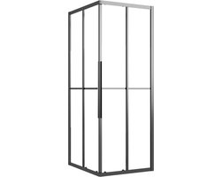 vidaXL - Douchecabine - 90x70x180 - cm - halfmat - ESG - zwart