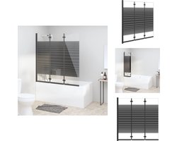 vidaXL Douchecabine - Douchecabines - Douchescherm - Douchewand - Douchewand inklapbaar 3 panelen 130x130 cm ESG zwart
