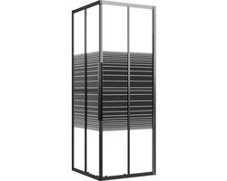 vidaXL - Douchecabine - strepen - 80x80x180 - cm - ESG - zwart
