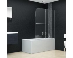 vidaXL - Douchecabines - zilver - 120 - x - 140 - cm - Gehard - glas - en - aluminium