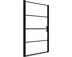 vidaXL - Douchedeur - 100x178 - cm - gehard - glas - zwart